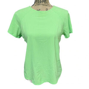 Lululemon Lightweight Stretch Running Short Sleeve Shirt Scream Green Light Sz 6